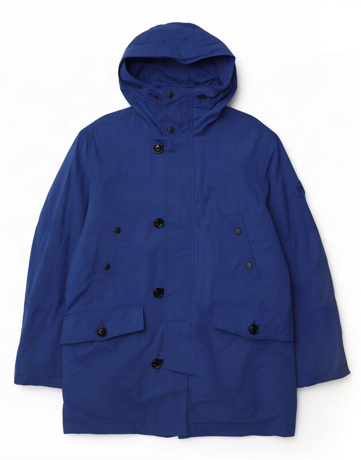 Tommy Hilfiger Mens Hooded Parka Jacket UK 40 Large Blue Polyester