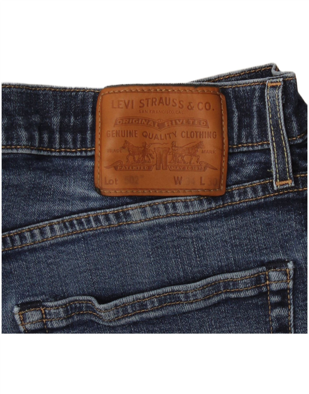 Levi's Mens 502 Tapered Jeans W34 L30 Blue