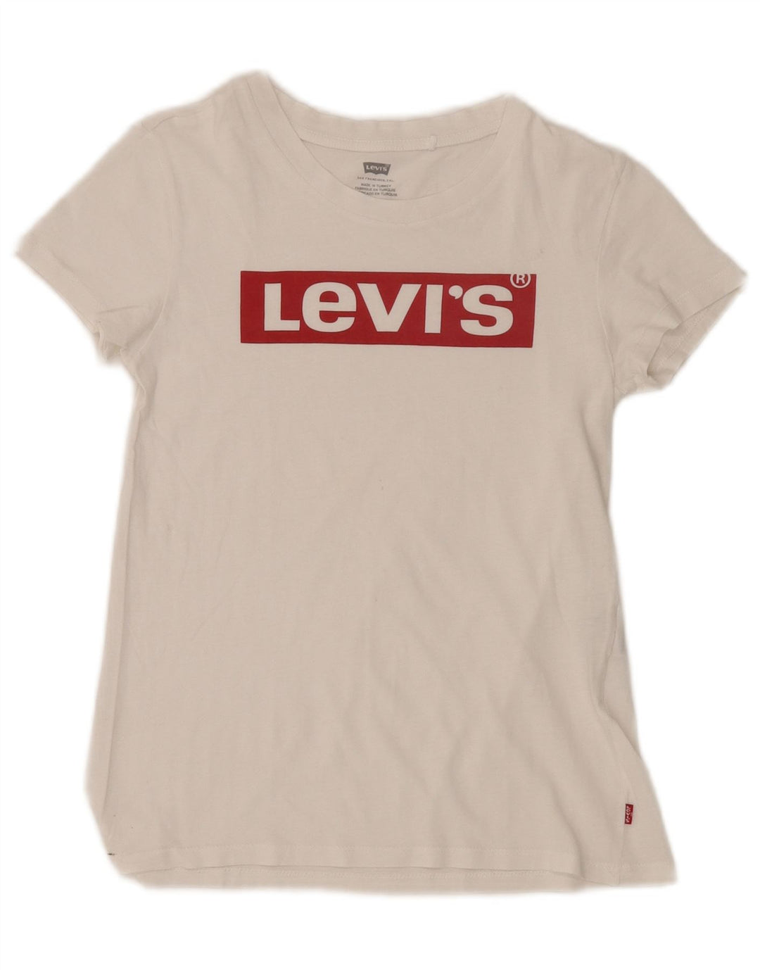 Levi's Womens Graphic T-Shirt Top UK 2 2XS White