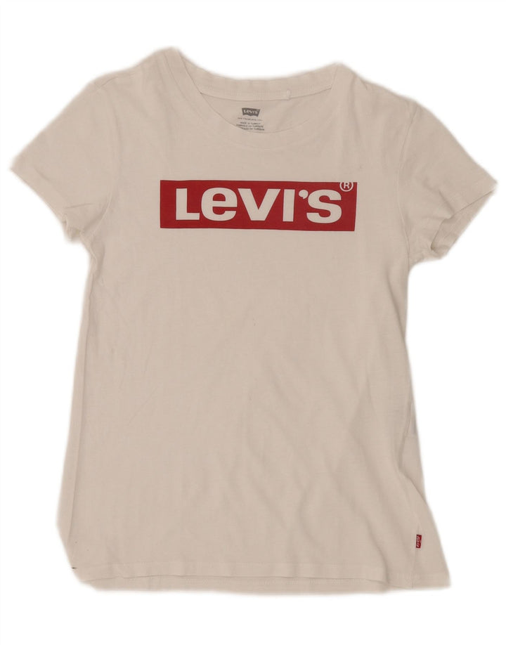 Levi's Womens Graphic T-Shirt Top UK 2 2XS White
