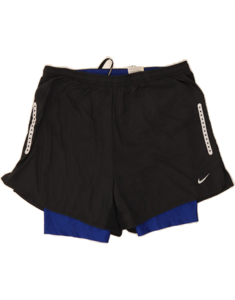 NIKE Mens Sport Shorts Small  Black Polyester Vintage Nike and Second-Hand Nike from Messina Hembry 