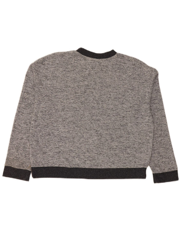 Topshop Womens Crew Neck Jumper Sweater UK 12 Medium Grey Flecked