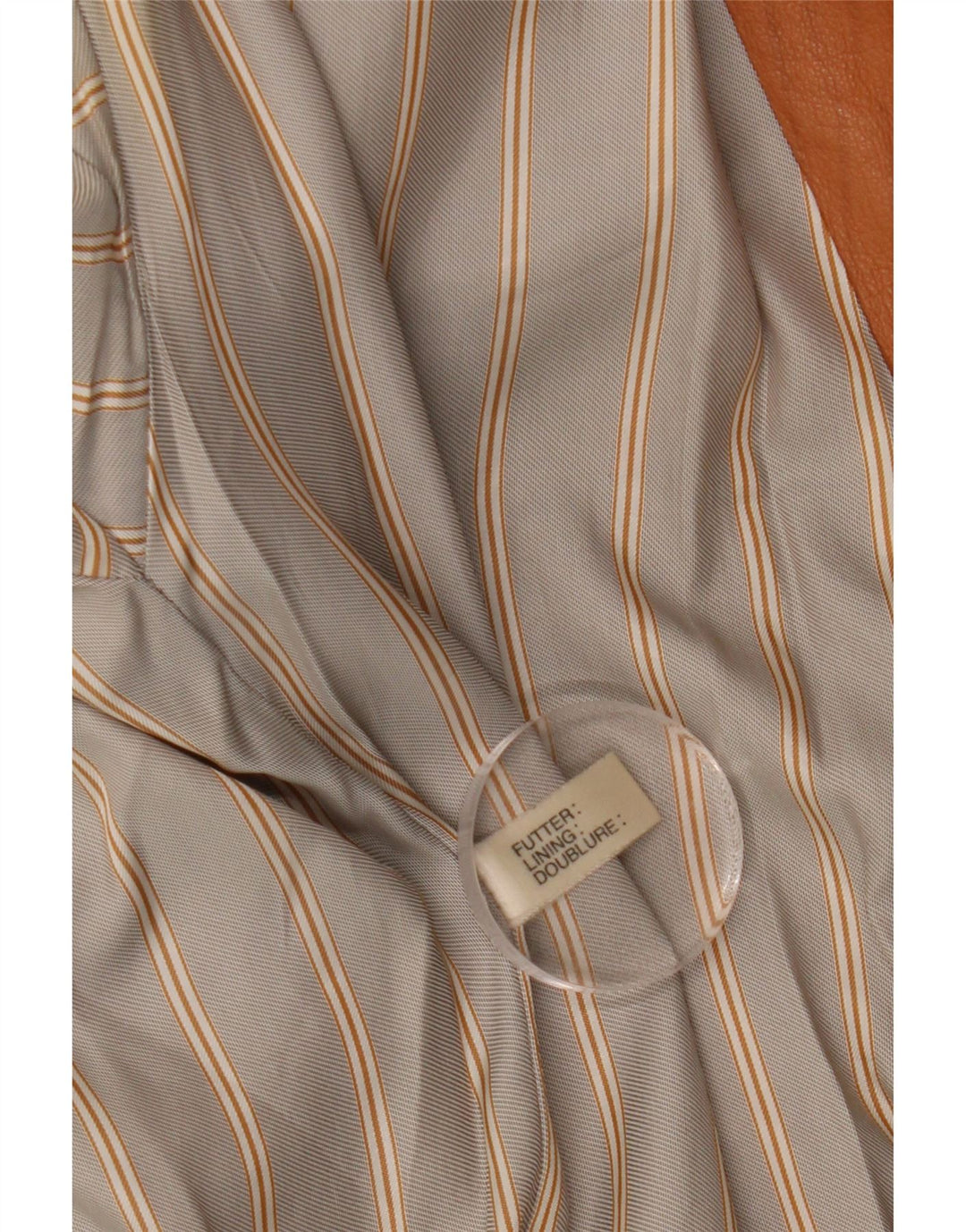 Vintage Womens Double Breasted Leather Coat UK 14 Large Brown