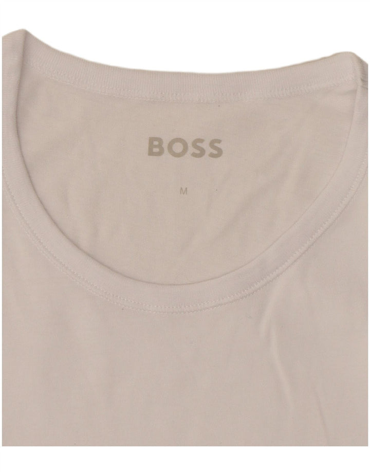 Hugo Boss Mens T-Shirt Top Medium White Cotton