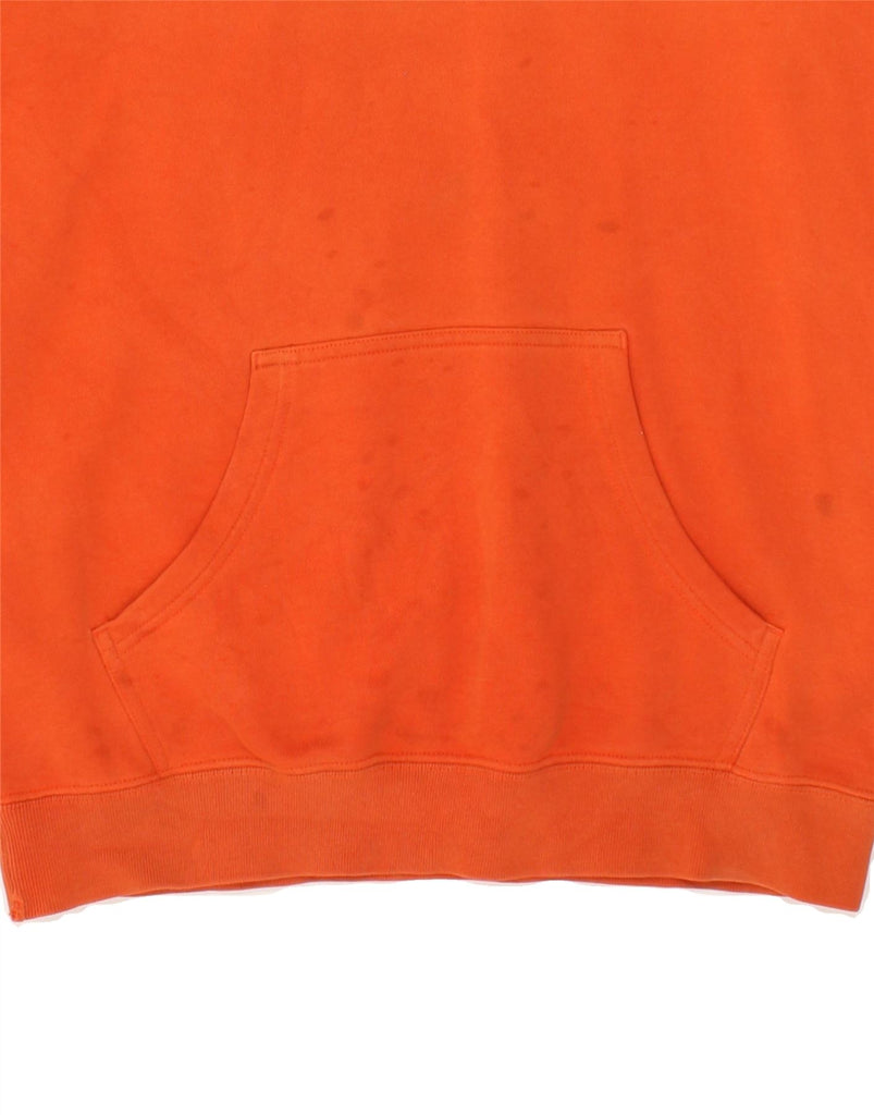 CHAMPION Mens Graphic Hoodie Jumper Medium Orange Colourblock Cotton | Vintage Champion | Thrift | Second-Hand Champion | Used Clothing | Messina Hembry 