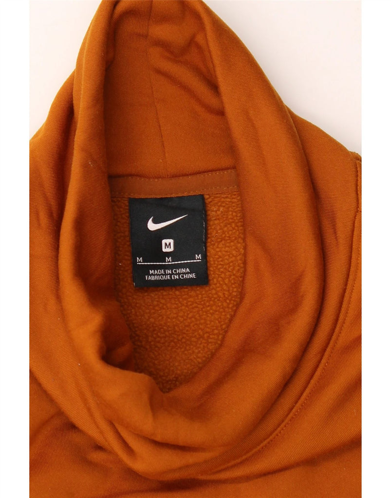 NIKE Womens Loose Fit Roll Neck Sweatshirt Jumper UK 14 Medium Orange Vintage Nike and Second-Hand Nike from Messina Hembry 