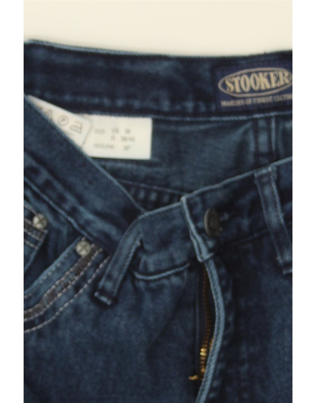 STOOKER Womens Tapered Jeans W30 L28 Navy Blue Cotton Vintage Stooker and Second-Hand Stooker from Messina Hembry 