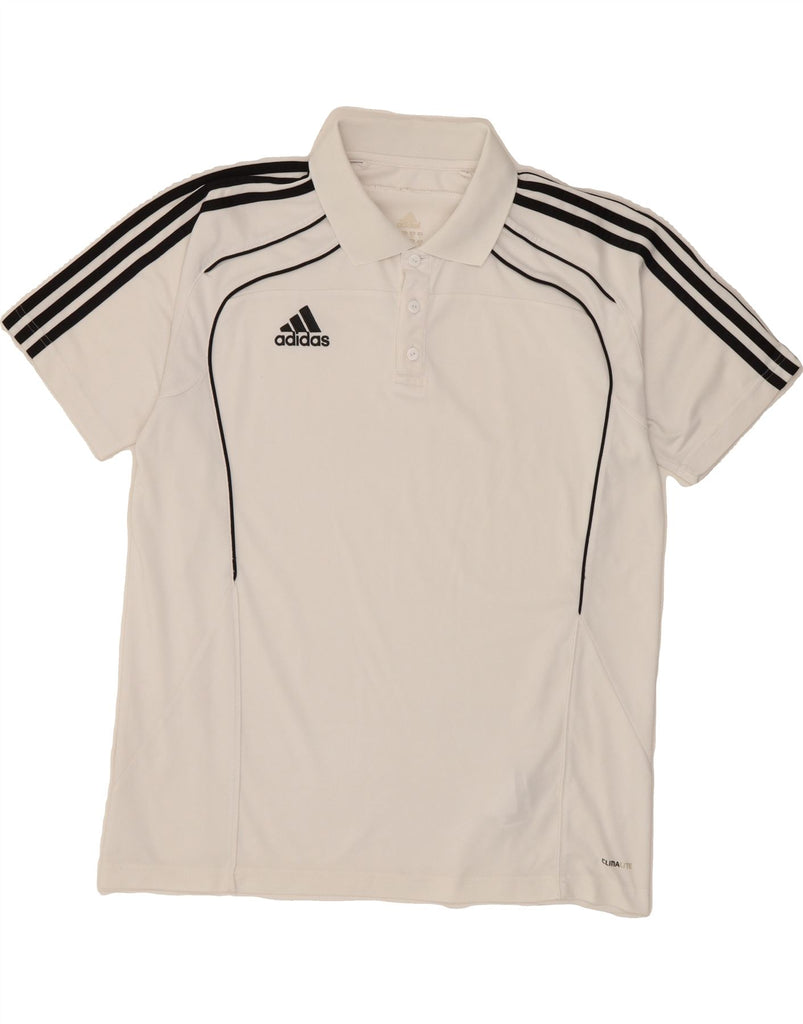 ADIDAS Mens Climalite Polo Shirt Large White Polyester Vintage Adidas and Second-Hand Adidas from Messina Hembry 
