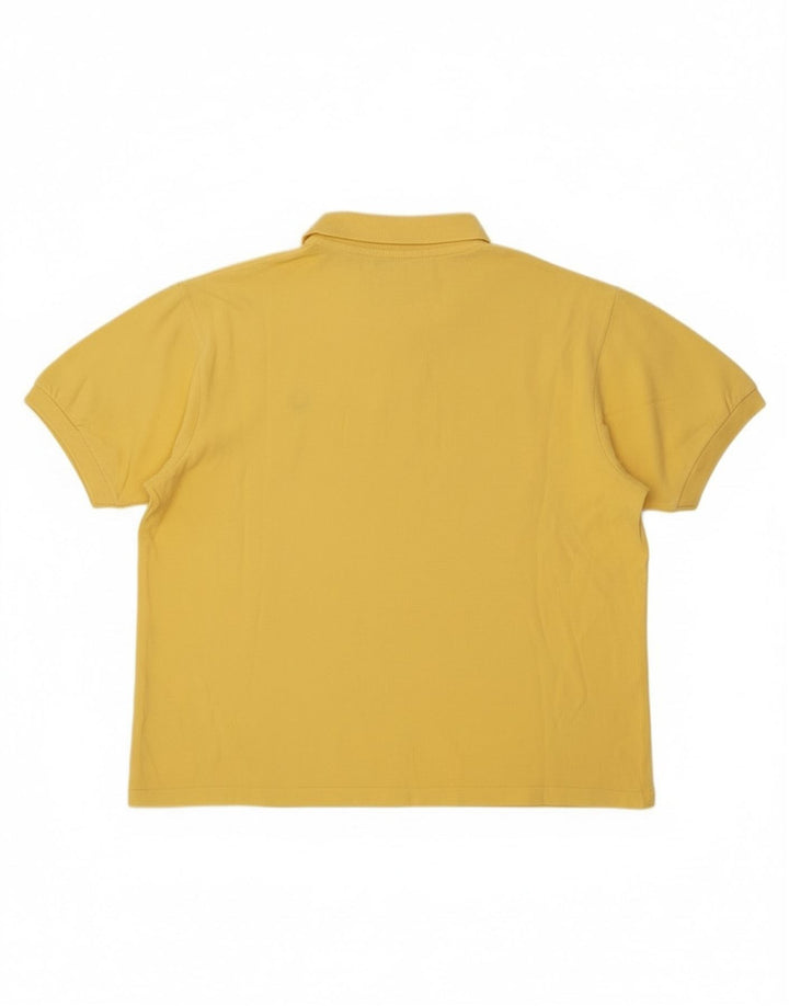 Fred Perry Mens Polo Shirt Large Yellow Cotton