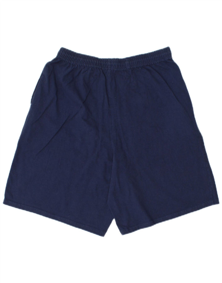 RUSSELL ATHLETIC Mens Sport Shorts Medium Navy Blue Cotton