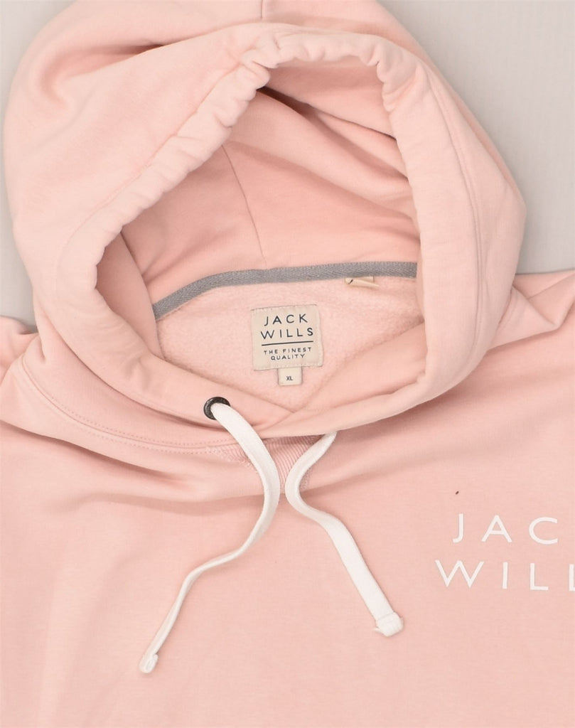 JACK WILLS Womens Hoodie Jumper UK 18 XL Pink Cotton | Vintage Jack Wills | Thrift | Second-Hand Jack Wills | Used Clothing | Messina Hembry 