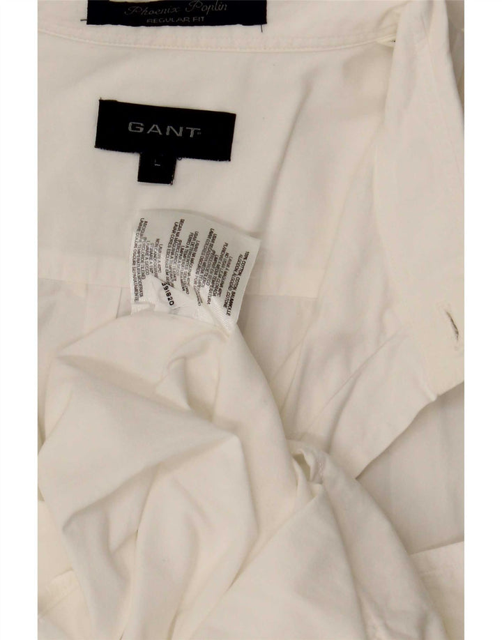 Gant Mens Regular Fit Shirt Large White Cotton