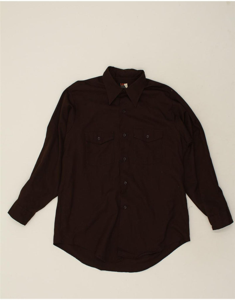 LEE Mens Shirt Medium Brown | Vintage Lee | Thrift | Second-Hand Lee | Used Clothing | Messina Hembry 