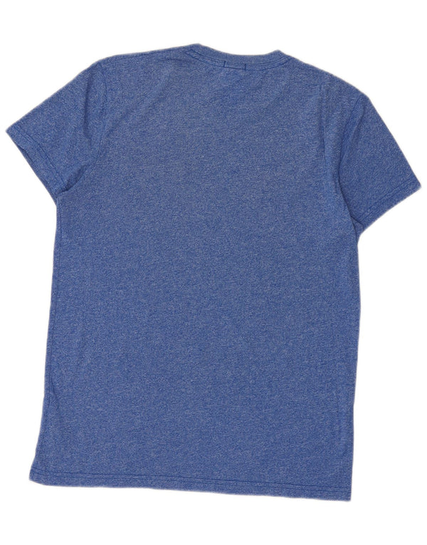 Abercrombie & Fitch Mens Muscle T-Shirt Top Small Blue Flecked Cotton