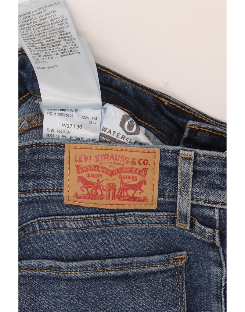 LEVI'S Womens 711 Skinny Jeans W27 L30 Navy Blue Cotton Vintage Levi's and Second-Hand Levi's from Messina Hembry 