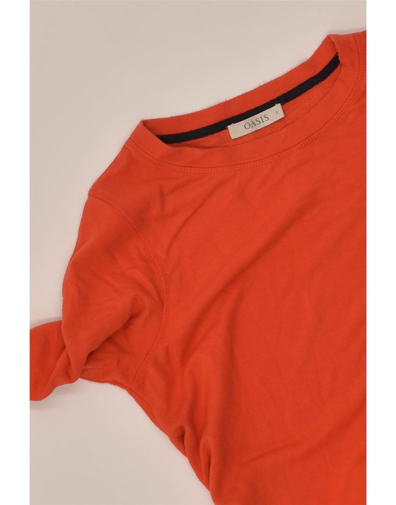 OASIS Womens Sweatshirt Jumper UK 10 Small Orange Viscose | Vintage Oasis | Thrift | Second-Hand Oasis | Used Clothing | Messina Hembry 