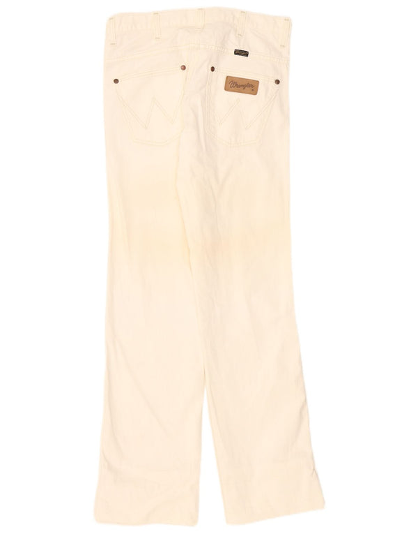 Wrangler Womens Rockville Straight Jeans W31 L31 White Cotton
