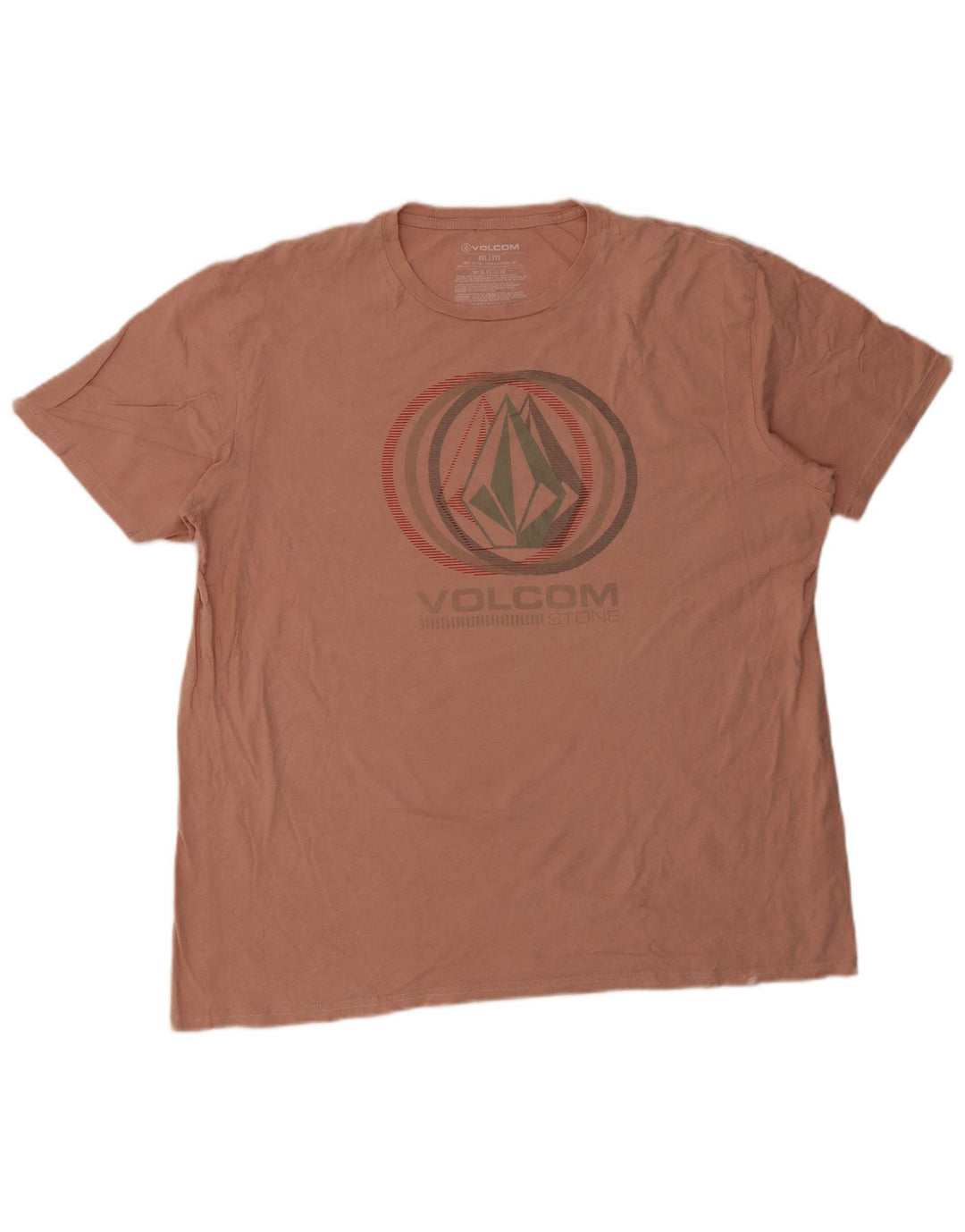 Volcom Mens Graphic T-Shirt Top 2XL Pink Cotton