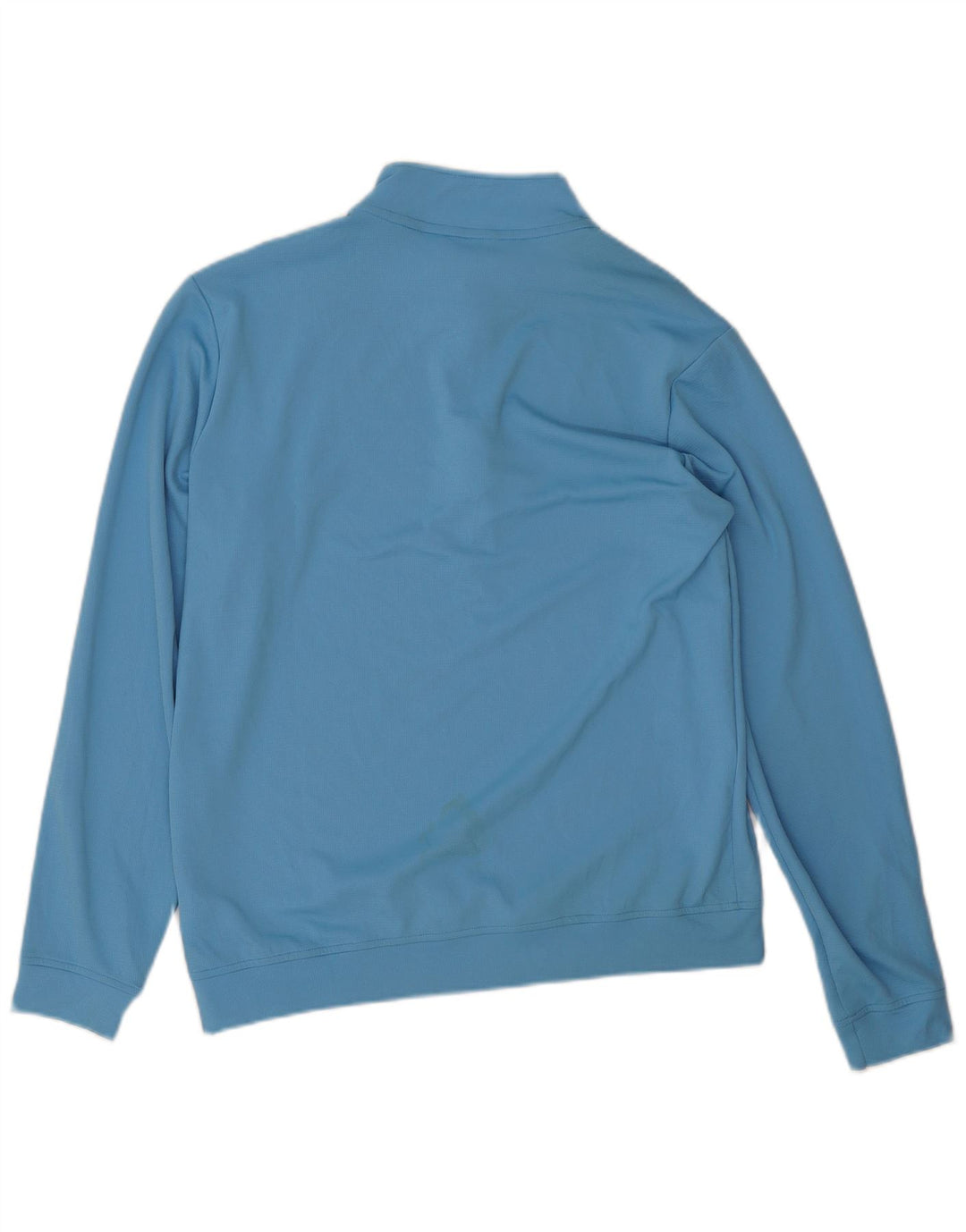 Adidas Mens Zip Neck Pullover Tracksuit Top Medium Blue Polyester
