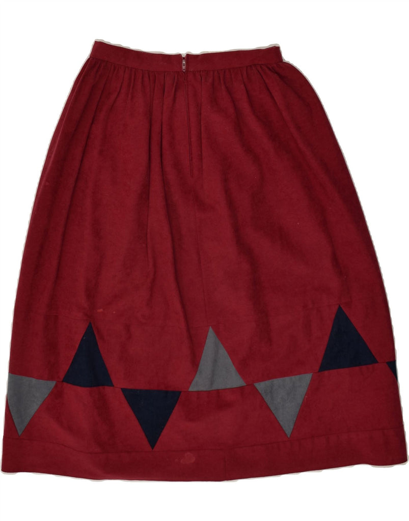 VINTAGE Womens A-Line Skirt W26 Small Red Argyle/Diamond Polyester | Vintage Vintage | Thrift | Second-Hand Vintage | Used Clothing | Messina Hembry 