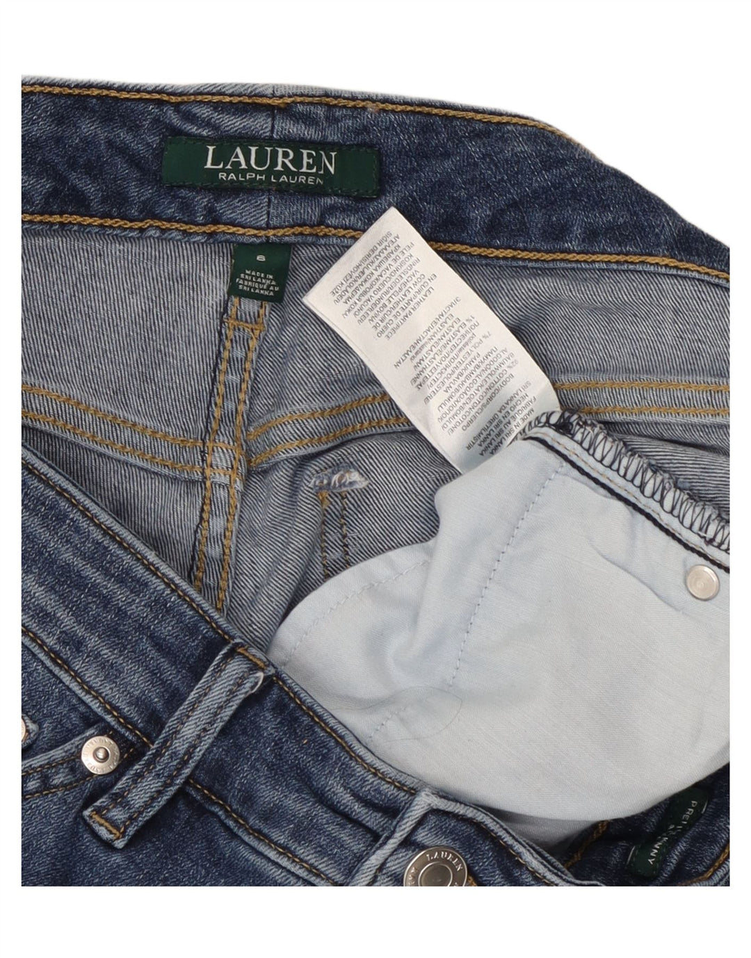 Ralph Lauren Womens Slim Jeans US 6 Medium W30 L26 Blue Cotton