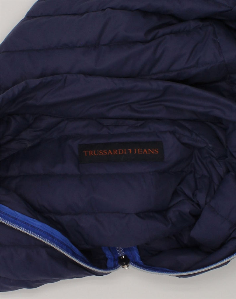 TRUSSARDI Girls Padded Jacket 14-15 Years Navy Blue Polyester | Vintage Trussardi | Thrift | Second-Hand Trussardi | Used Clothing | Messina Hembry 