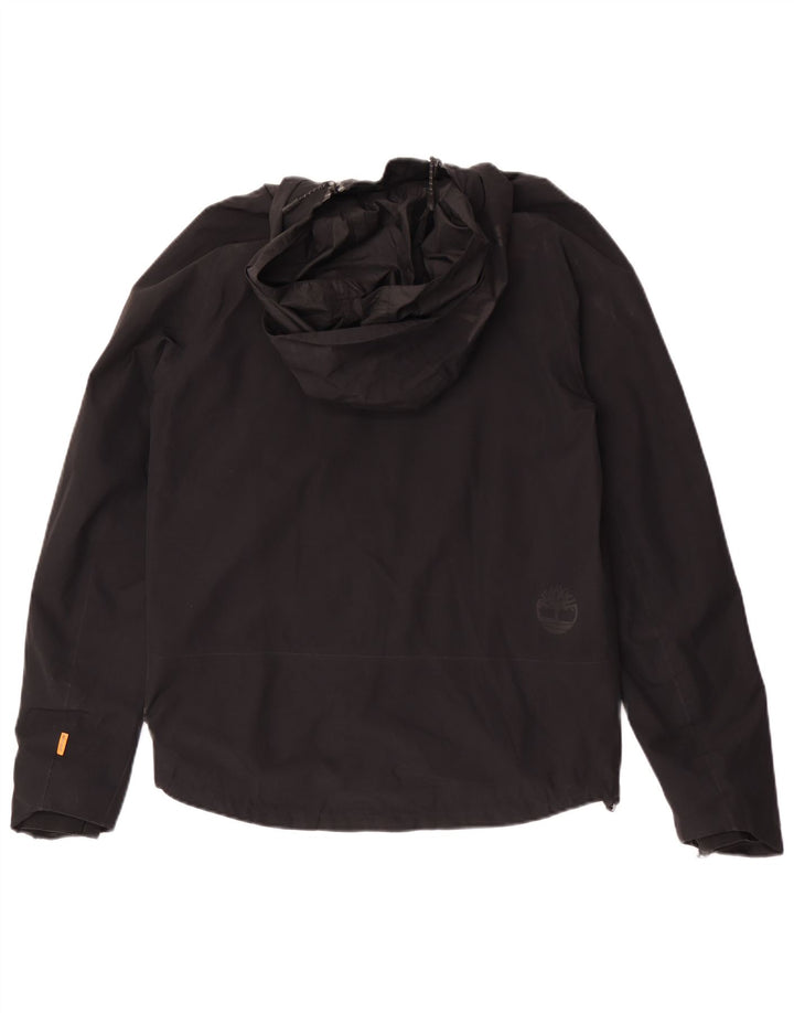 Timberland Mens Hooded Rain Jacket UK 36 Small Black Polyester