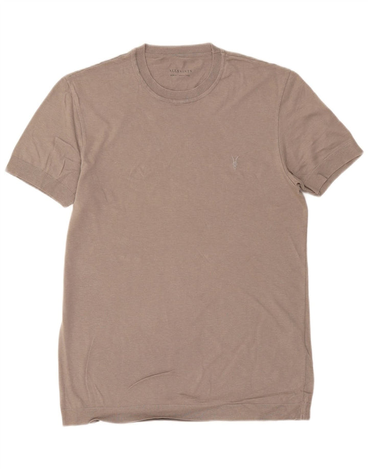 ALL SAINTS Mens T-Shirt Top Medium Grey Cotton