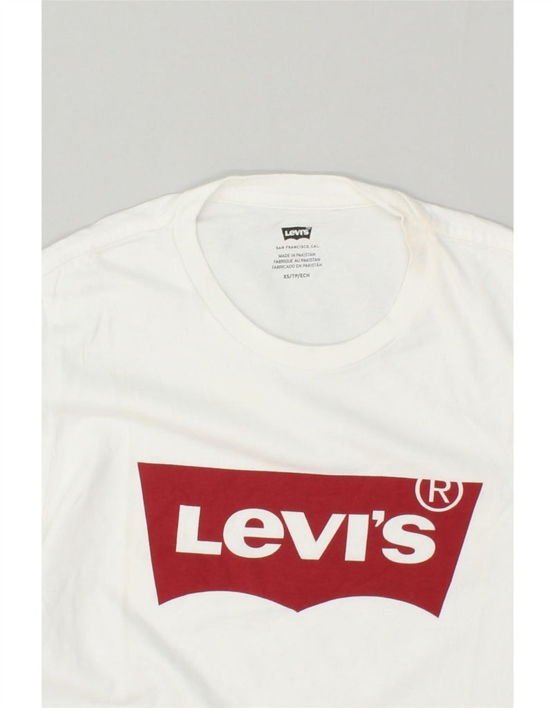 LEVI'S Mens Graphic T-Shirt Top XS White Cotton | Vintage Levi's | Thrift | Second-Hand Levi's | Used Clothing | Messina Hembry 