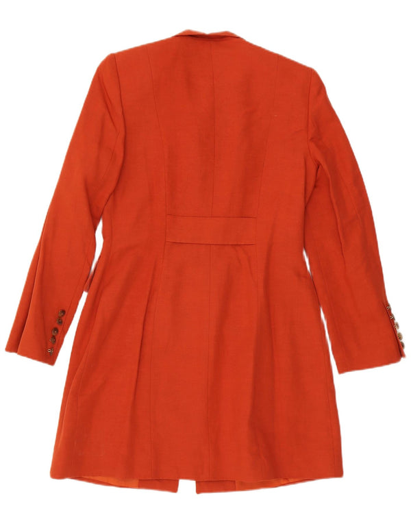 Vestino Due Womens Overcoat EU 38 Medium Orange Paisley Modal