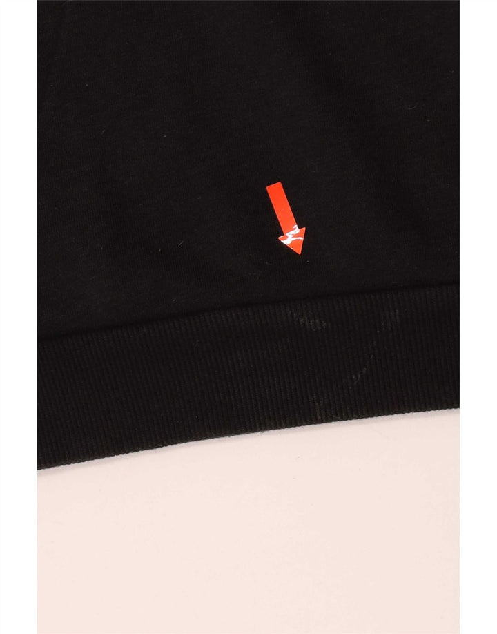 Adidas Mens Graphic Hoodie Jumper Medium Black Cotton