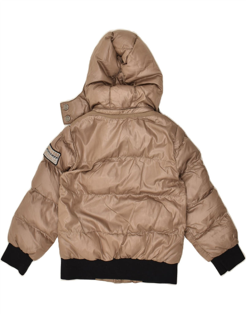 GEOX Boys Respira Hooded Padded Jacket 5-6 Years Brown Polyester | Vintage Geox | Thrift | Second-Hand Geox | Used Clothing | Messina Hembry 