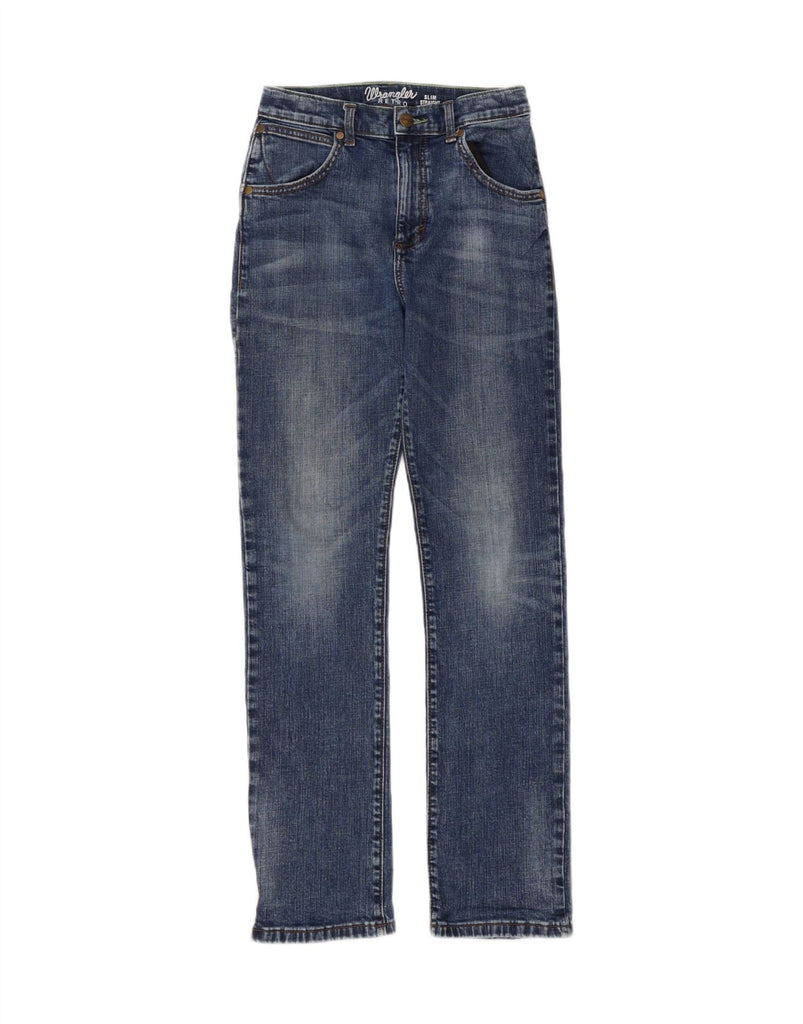 WRANGLER Girls Retro Slim Straight Jeans 15-16 Years W26 L30 Blue Cotton Vintage Wrangler and Second-Hand Wrangler from Messina Hembry 