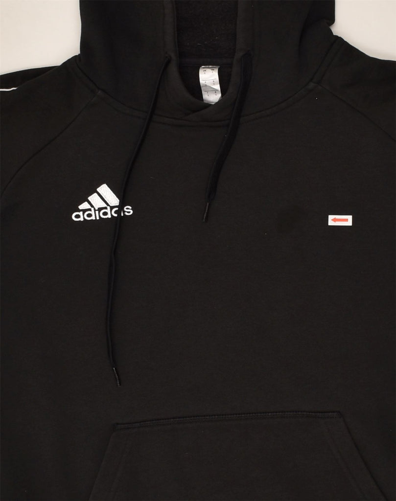 ADIDAS Mens Hoodie Jumper Small Black Cotton | Vintage Adidas | Thrift | Second-Hand Adidas | Used Clothing | Messina Hembry 