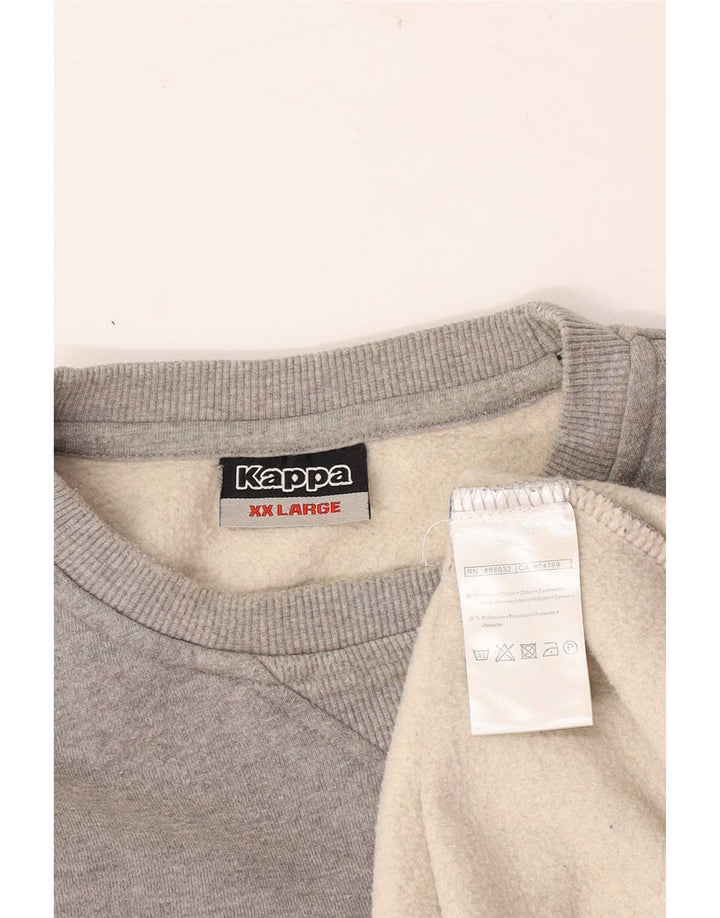 Kappa Mens Sweatshirt Jumper 2XL Grey Cotton