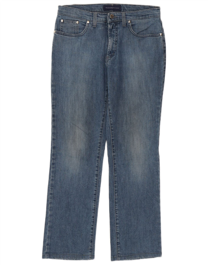 Trussardi Womens Straight Jeans W29 L29 Blue Cotton