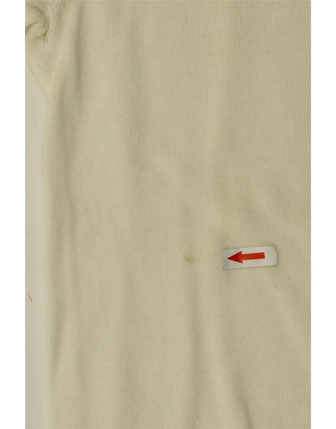 Tommy Hilfiger Mens Crew Neck Jumper Sweater Small Off White Cotton