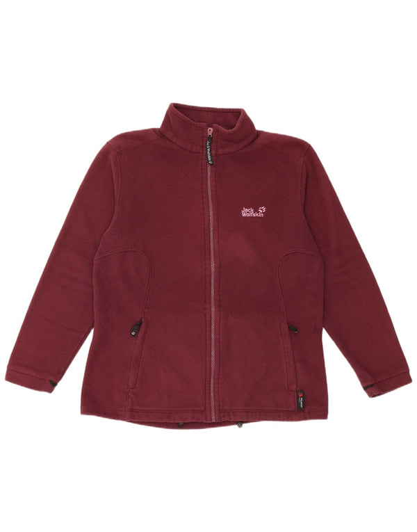 Jack Wolfskin Womens Liner Fleece Jacket UK 16 Large Burgundy
