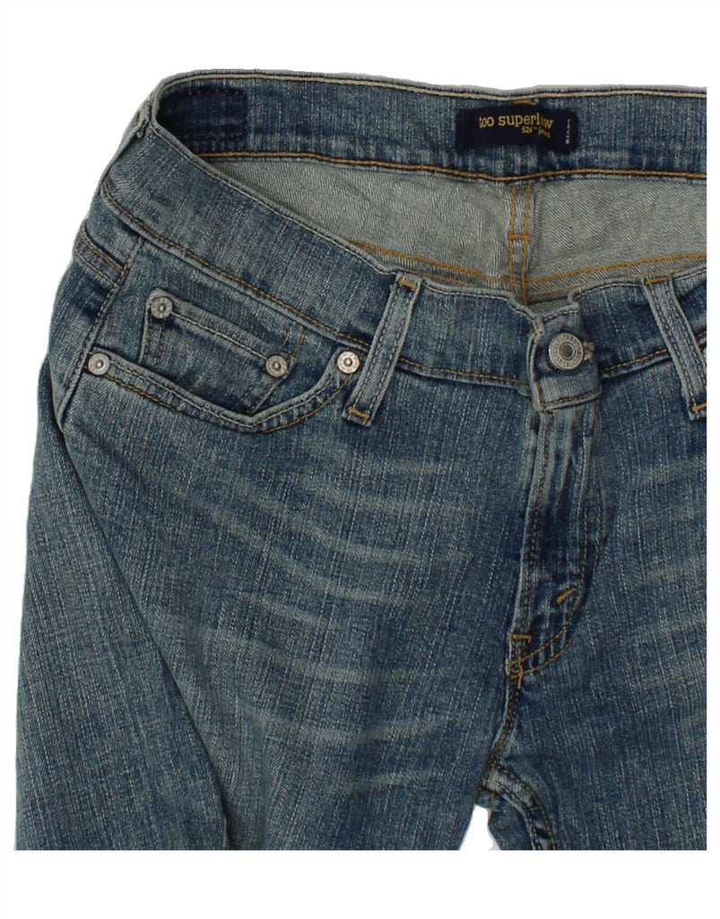 LEVI'S Womens 524 Super Low Cropped Jeans W24 L22 Blue Vintage Levi's and Second-Hand Levi's from Messina Hembry 