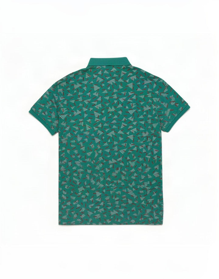 Wrangler Mens Polo Shirt Large Turquoise Geometric