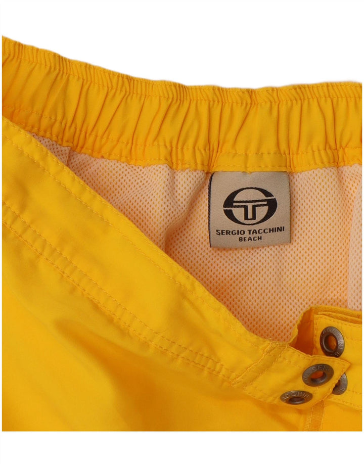 Sergio Tacchini Mens Swimming Shorts Medium  Yellow Polyester