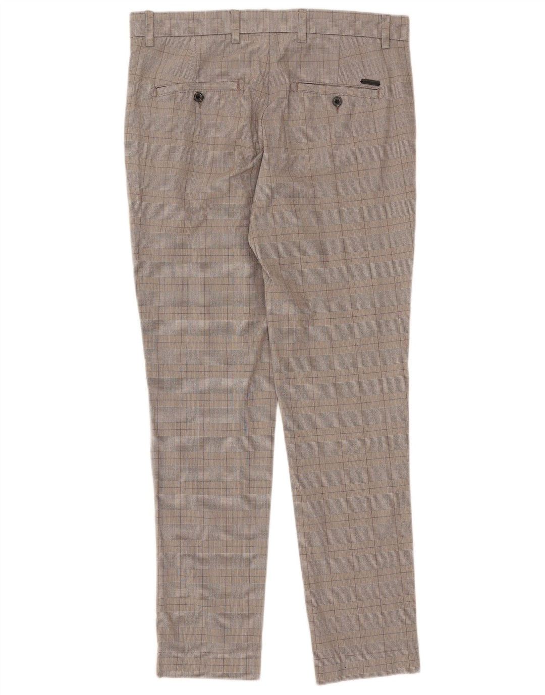 Jack & Jones Mens Slim Suit Trousers W33 L32 Grey Check