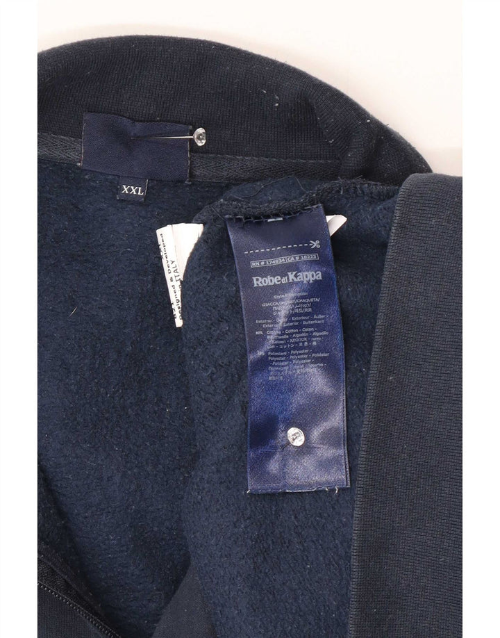 Kappa Mens Tracksuit Top Jacket 2XL Blue Cotton