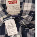 Levi's Mens Shirt 2XL Blue Check Linen
