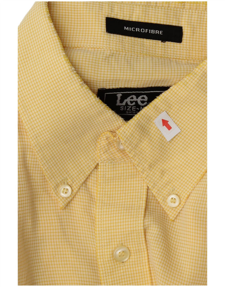 Lee Mens Shirt Medium Yellow Check