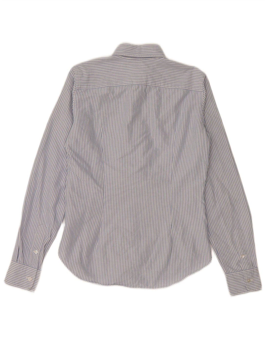 Ralph Lauren Womens Shirt US 4 Small Blue Pinstripe Cotton