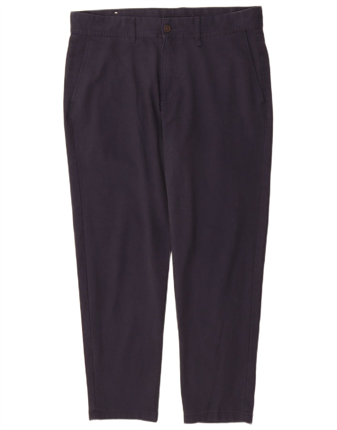 Zara Mens Slim Chino Trousers EU 44 Large W34 L30 Navy Blue Polyester