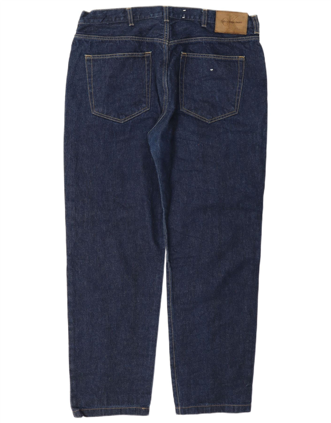 Calvin Klein Mens Straight Jeans W38 L30 Navy Blue Cotton