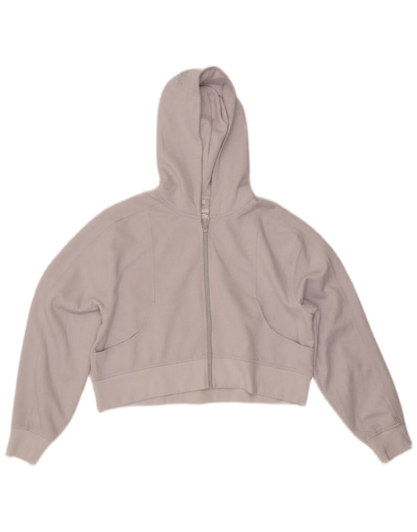 Zara Girls Crop Zip Hoodie Sweater 13-14 Years Grey Polyester
