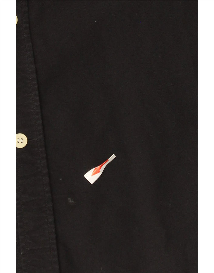 Lyle & Scott Mens Shirt Large Black Cotton